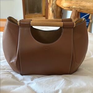 Tory Burch Brown Shoulder Bag with Crescent Shape strap included